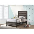Pemberly Row 56-Inch Transitional Wood Twin Panel Bed in Gray Oak