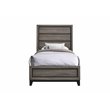 Pemberly Row 56-Inch Transitional Wood Twin Panel Bed in Gray Oak