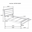 Pemberly Row 56-Inch Transitional Wood Twin Panel Bed in Gray Oak