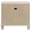 Pemberly Row 2-Drawer Diamond Star Nightstand in Pearl White