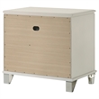 Pemberly Row 2-Drawer Diamond Star Nightstand in Pearl White