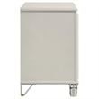 Pemberly Row 2-Drawer Diamond Star Nightstand in Pearl White