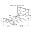 Pemberly Row Queen Panel Bed with LED Headboard in Pearl White