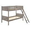 Pemberly Row Wood Twin Over Twin Bunk Bed in Weathered Taupe