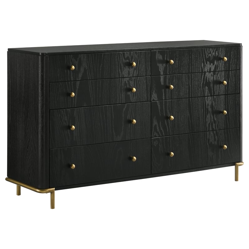 Pemberly Row 4-Piece California King Rattan Set in Black and Natural