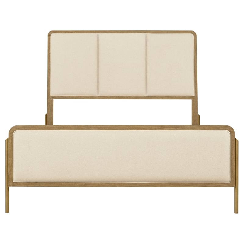 Pemberly Row 56-Inch California King Panel Bed in Cream and Sand Wash
