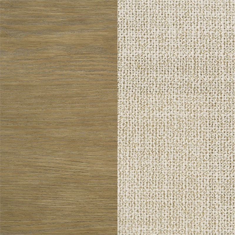 Pemberly Row 56-Inch California King Panel Bed in Cream and Sand Wash