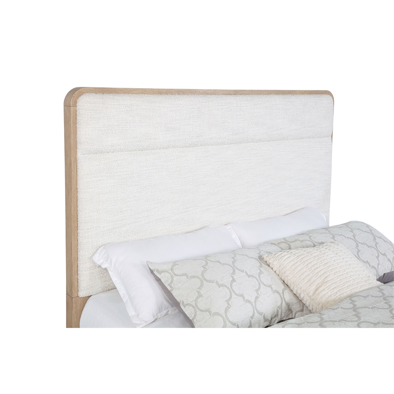 Pemberly Row 4-Piece Eastern King Bedroom Set in Light Elm Finish