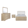 Pemberly Row 4-Piece Eastern King Bedroom Set in Light Elm Finish