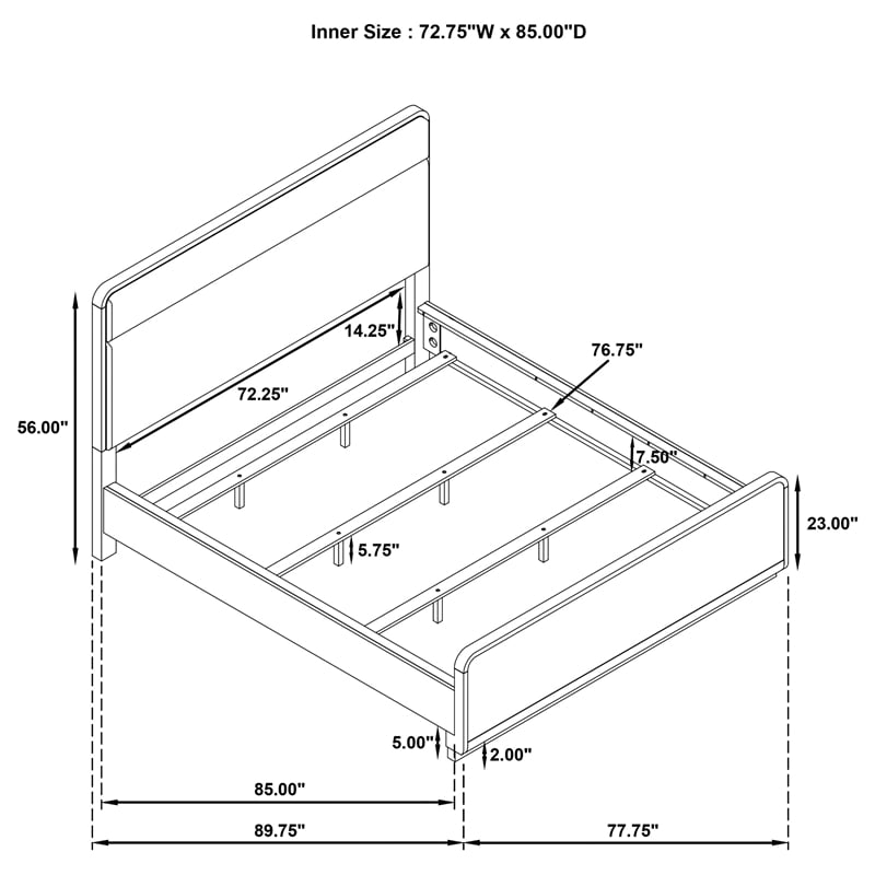 Pemberly Row 5-Piece California King Bedroom Set in Light Elm
