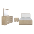 Pemberly Row 4-Piece Queen Contemporary Bedroom Set in Light Elm