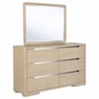 Pemberly Row 6-Drawer Dresser and Mirror Set in Light Elm Finish