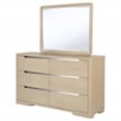 Pemberly Row 6-Drawer Dresser and Mirror Set in Light Elm Finish