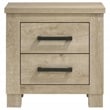 Pemberly Row 2-Drawer Nightstand Bedside Table in Weathered Oak
