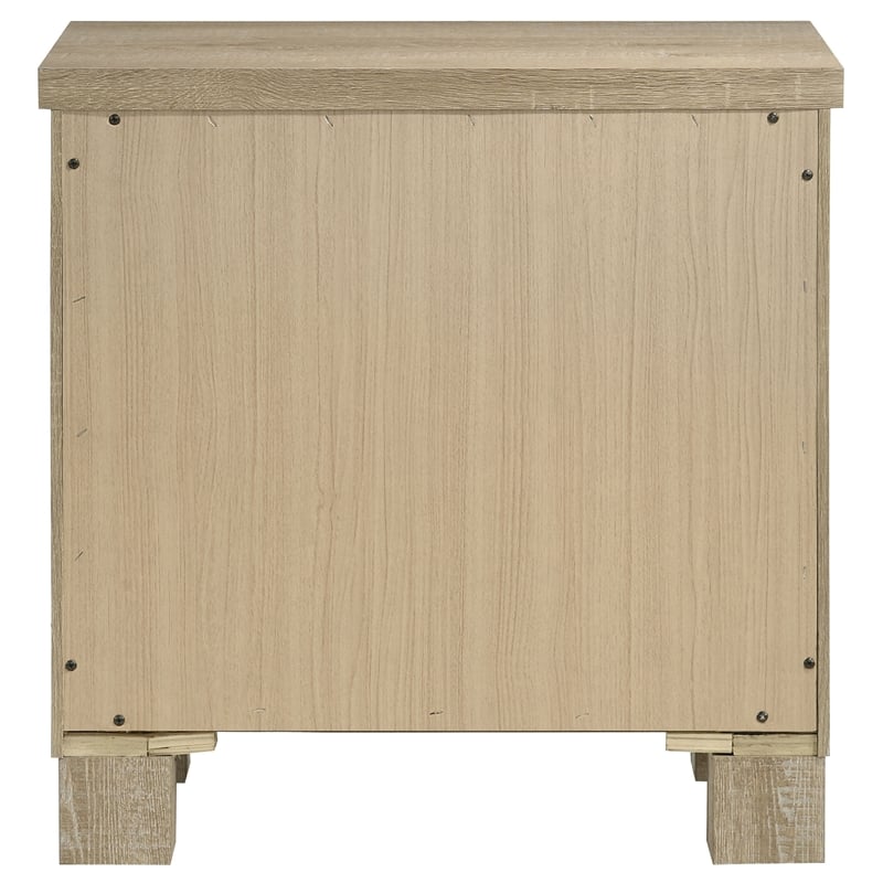 Pemberly Row 2-Drawer Nightstand Bedside Table in Weathered Oak
