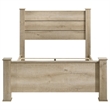 Pemberly Row 55-Inch Queen Panel Bed in Weathered Oak Finish