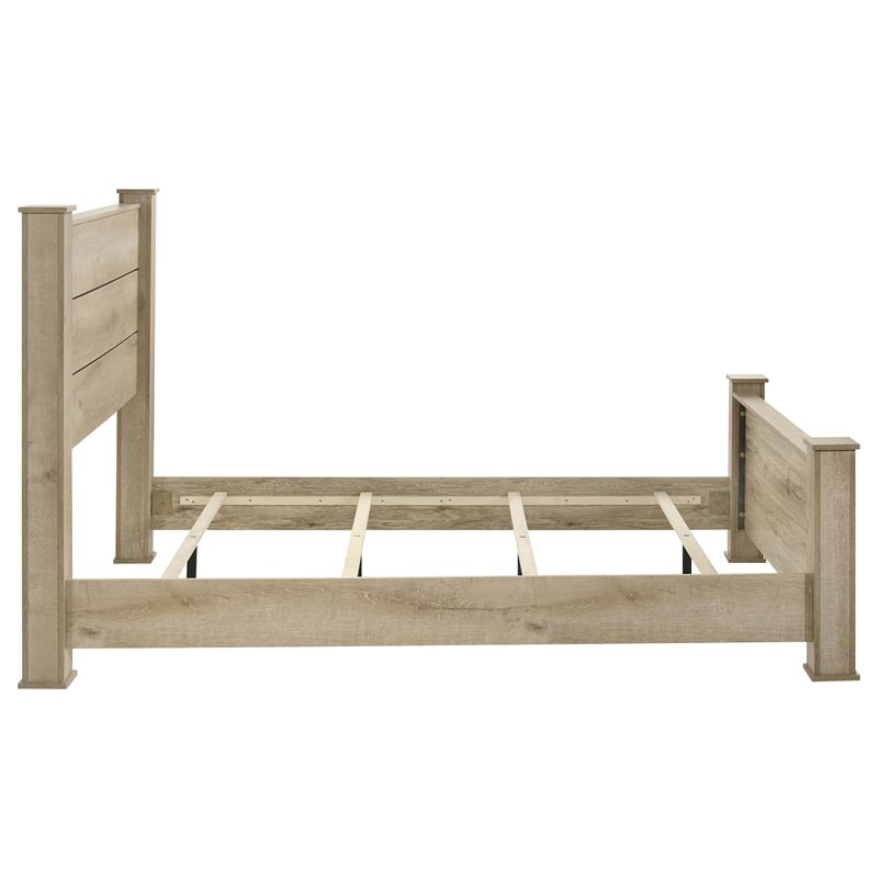 Pemberly Row 55-Inch Eastern King Panel Bed in Weathered Oak