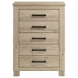 Pemberly Row 5-Drawer Chest of Drawers in Weathered Oak Finish