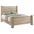 Pemberly Row 55-Inch California King Panel Bed in Weathered Oak