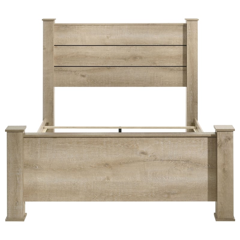 Pemberly Row 55-Inch California King Panel Bed in Weathered Oak
