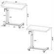 Pemberly Row Height-Adjustable Mobile Bedroom C-Table in Mango