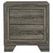 Pemberly Row 2-Drawer Nightstand Bedside Table in Brown Oak Finish