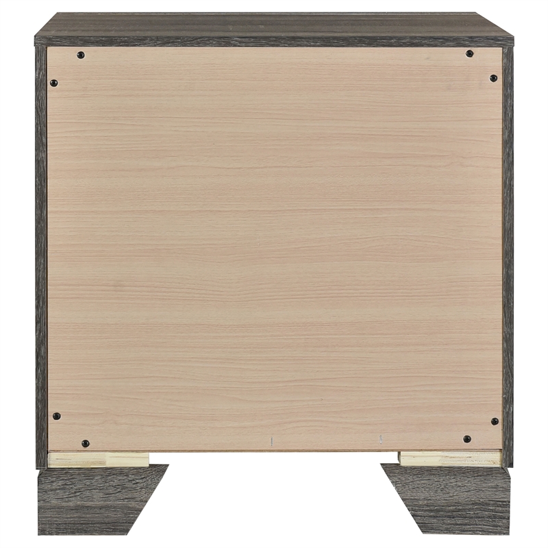 Pemberly Row 2-Drawer Nightstand Bedside Table in Brown Oak Finish