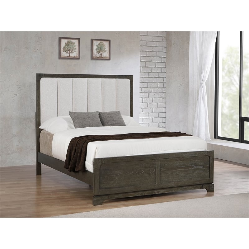 Pemberly Row 59-Inch Eastern King Panel Bed in Dark Cocoa Finish
