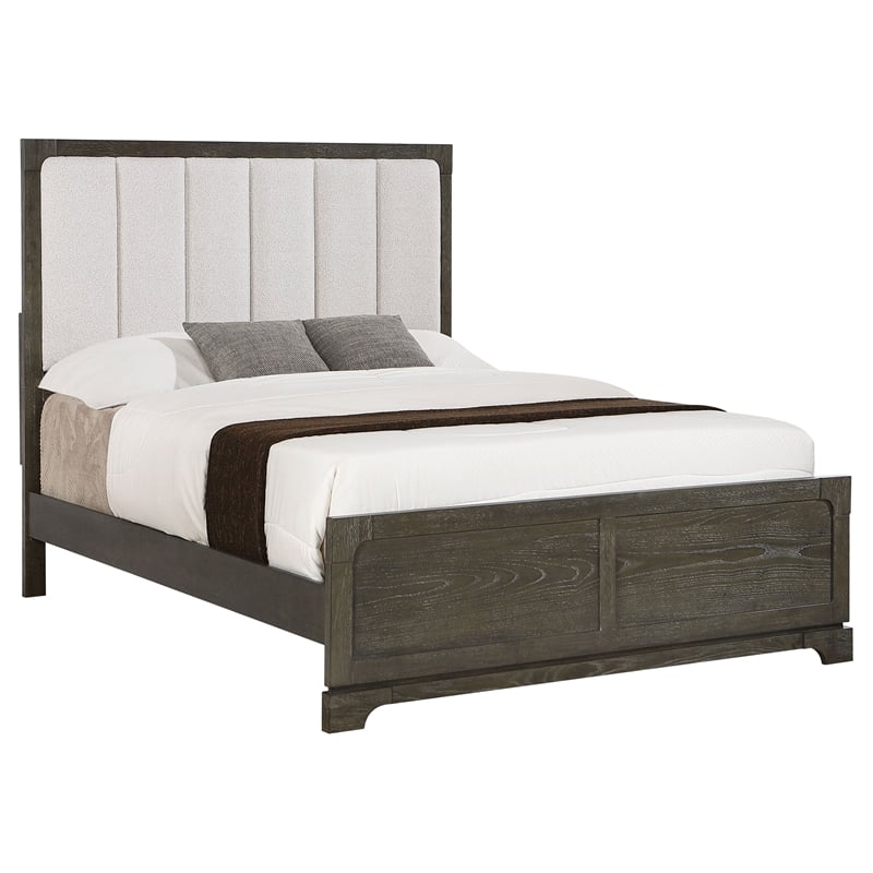 Pemberly Row 59-Inch Eastern King Panel Bed in Dark Cocoa Finish