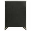 Pemberly Row 5-Drawer Bedroom Chest with Brass Knobs in Dark Cocoa