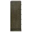 Pemberly Row 5-Drawer Bedroom Chest with Brass Knobs in Dark Cocoa