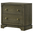 Pemberly Row 2-Drawer Nightstand Bedside Table in Dark Cocoa