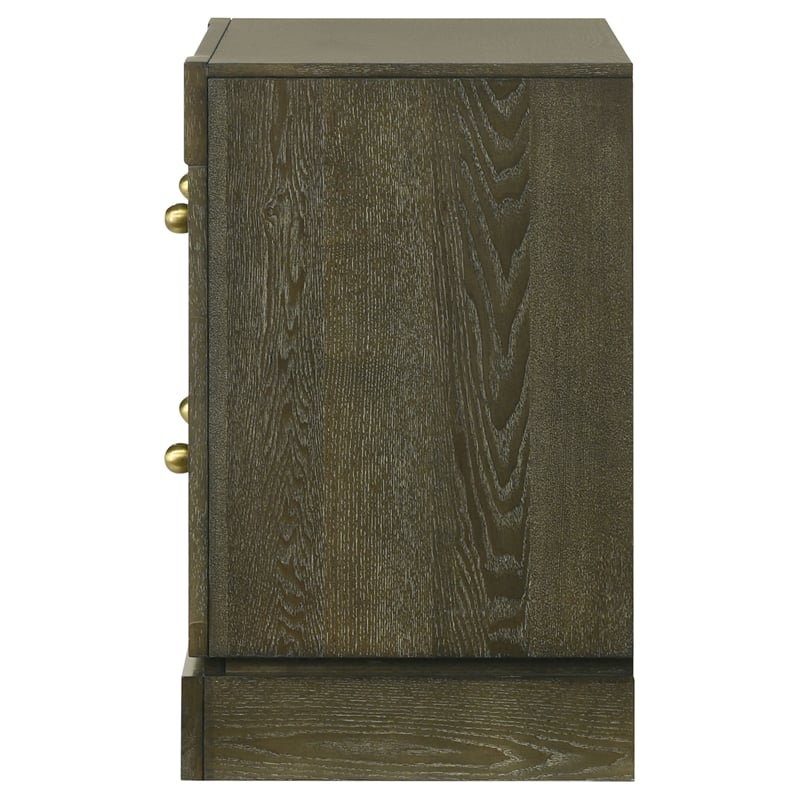 Pemberly Row 2-Drawer Nightstand Bedside Table in Dark Cocoa