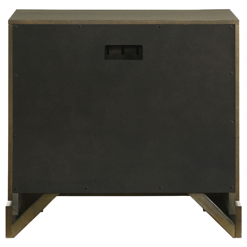 Pemberly Row 2-Drawer Nightstand Bedside Table in Dark Cocoa