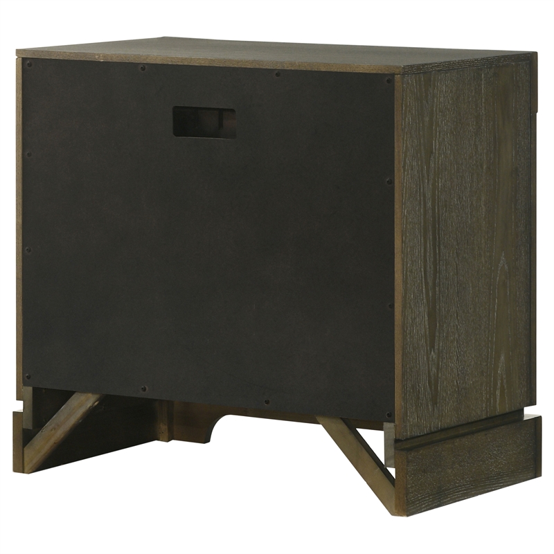 Pemberly Row 2-Drawer Nightstand Bedside Table in Dark Cocoa