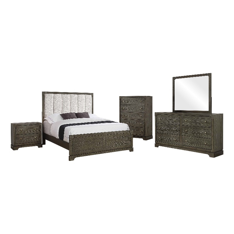 Pemberly Row 5-Piece California King Panel Set in Dark Cocoa