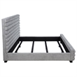 Pemberly Row 58-Inch Boucle Upholstered Eastern King Bed in Grey