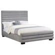 Pemberly Row 58-Inch Boucle Upholstered Queen Bed in Grey Finish