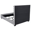 Pemberly Row 58-Inch Boucle Upholstered Queen Bed in Grey Finish