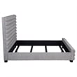 Pemberly Row 58-Inch Boucle Upholstered Queen Bed in Grey Finish