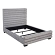 Pemberly Row 58-Inch Boucle Upholstered Queen Bed in Grey Finish