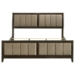 Pemberly Row 51-Inch Upholstered Eastern King Bed in Dark Cocoa