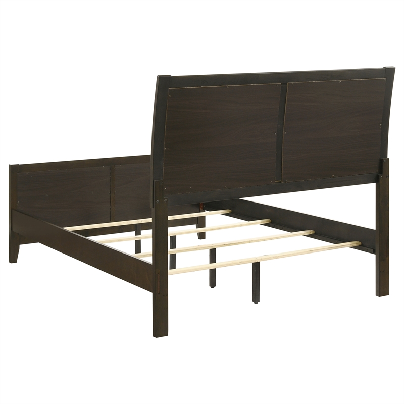 Pemberly Row 4-Piece Full Upholstered Bedroom Set in Dark Cocoa