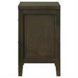 Pemberly Row 2-Drawer Nightstand with Brushed Nickel in Dark Cocoa