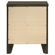 Pemberly Row 2-Drawer Nightstand with Brushed Nickel in Dark Cocoa