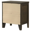 Pemberly Row 2-Drawer Nightstand with Brushed Nickel in Dark Cocoa