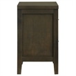 Pemberly Row 2-Drawer Nightstand with Brushed Nickel in Dark Cocoa