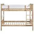 Pemberly Row Wood Convertible Twin Over Twin Bunk Bed in Natural