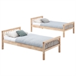 Pemberly Row Wood Convertible Twin Over Twin Bunk Bed in Natural