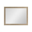 Pemberly Row Oak Veneer and Rubberwood Beveled Mirror in French Oak